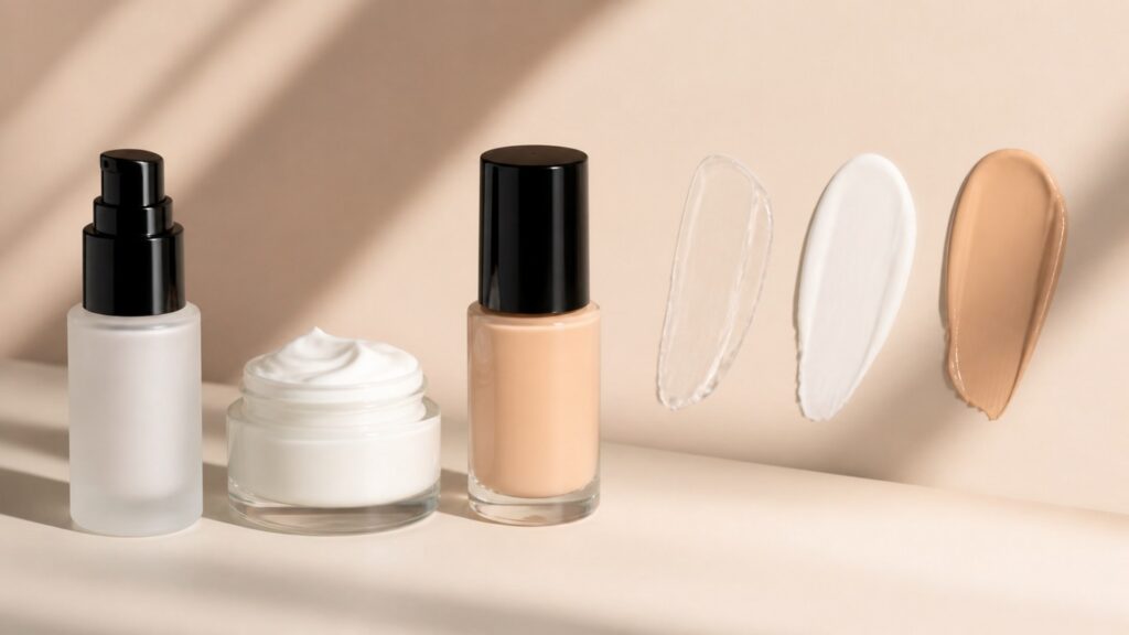 Unbranded editorial arrangement illustrating How to Choose Makeup Primers for Beginner Routines