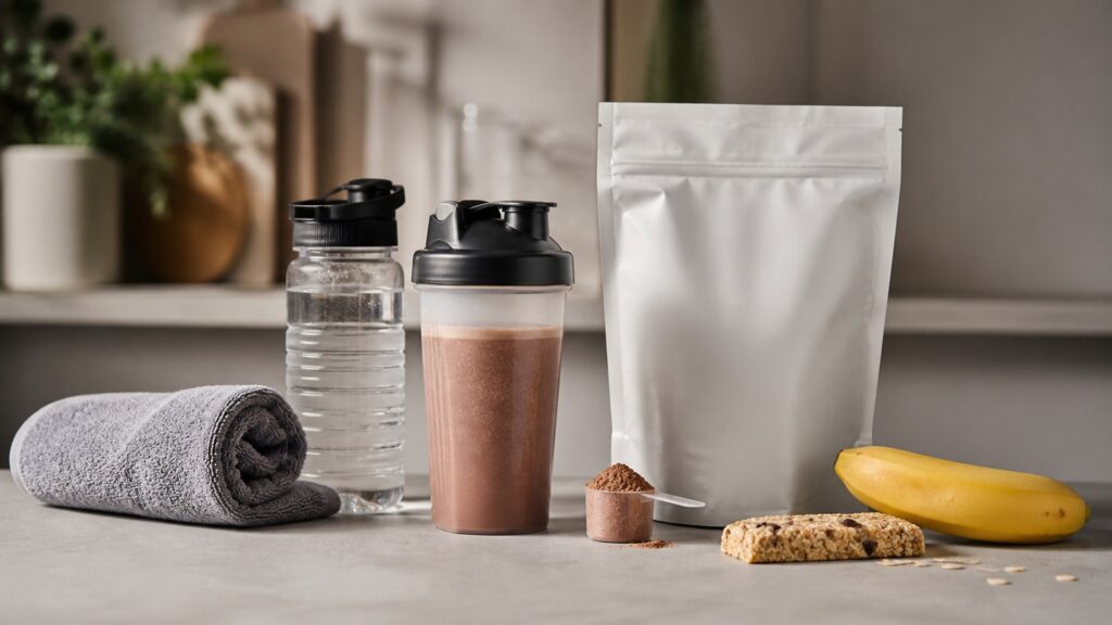 Unbranded meal replacement nutrition products arranged for a careful buying comparison