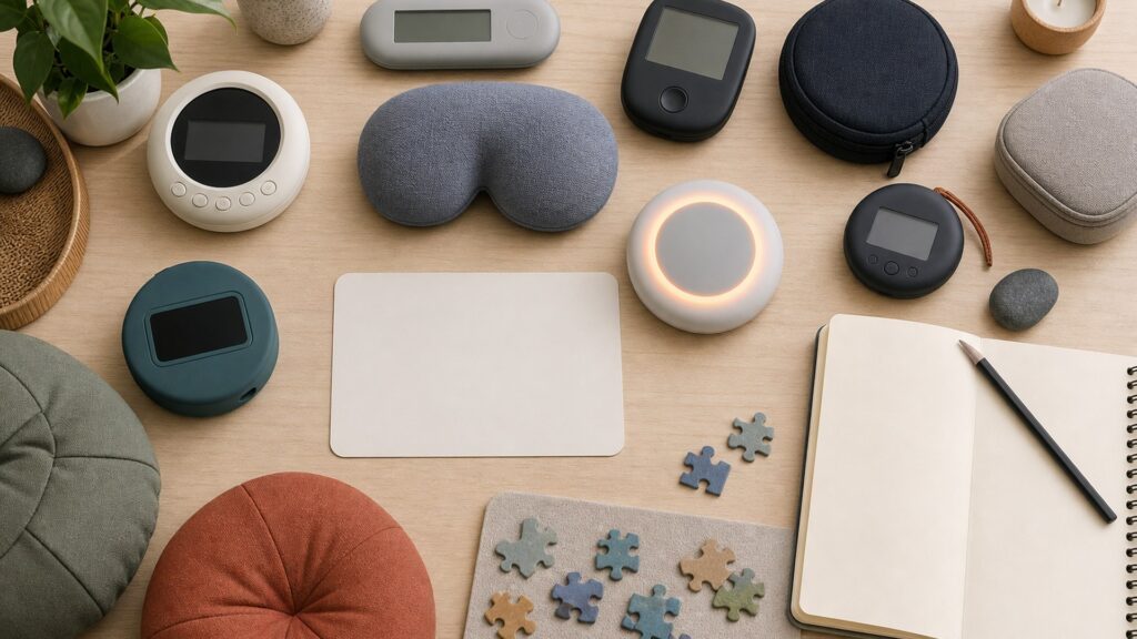 Unbranded meditation devices products arranged for a careful buying comparison