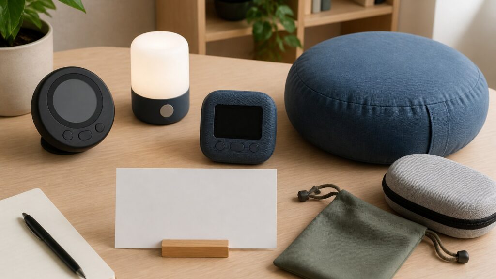 Unbranded meditation devices products arranged for a careful buying comparison