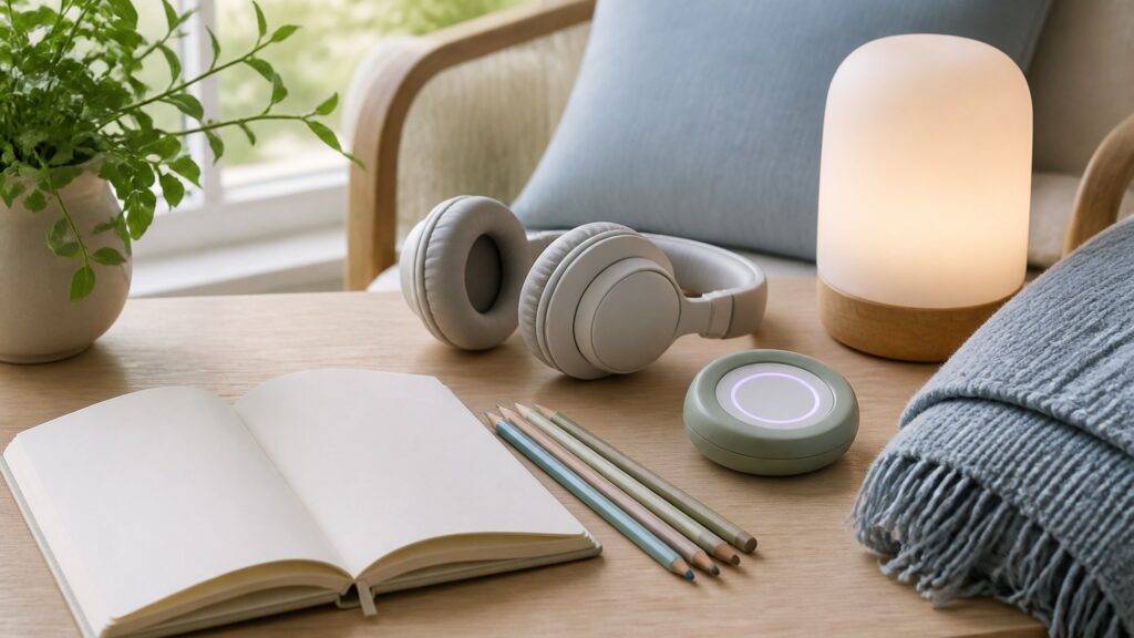 Unbranded mental wellness products arranged for a careful buying comparison