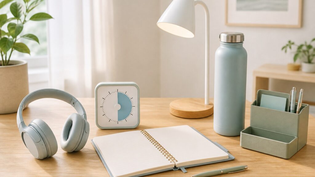 Unbranded mental wellness products arranged for a careful buying comparison