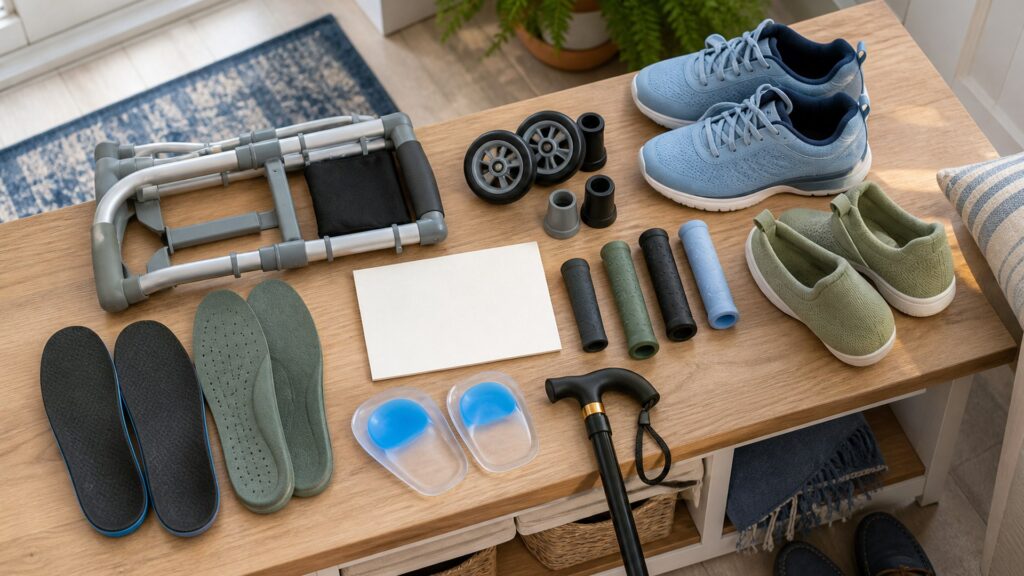 Unbranded mobility aids products arranged for a careful buying comparison