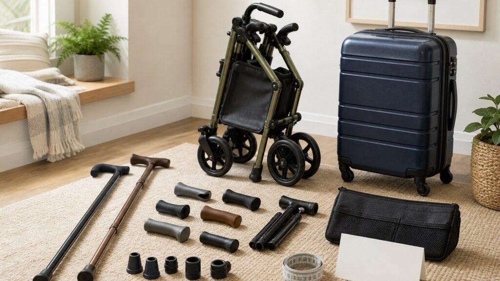 Unbranded mobility aids products arranged for a careful buying comparison