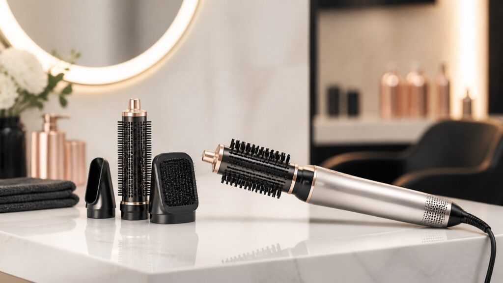 Unbranded editorial arrangement illustrating How to Choose Multi-Stylers for Salon-Style Blowouts