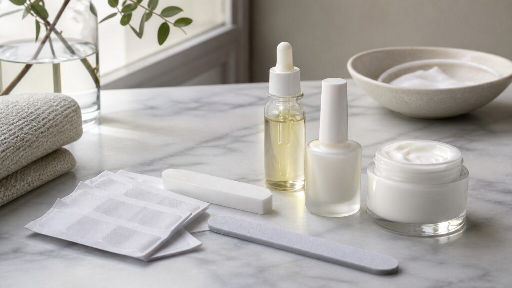Unbranded editorial arrangement illustrating damaged nails