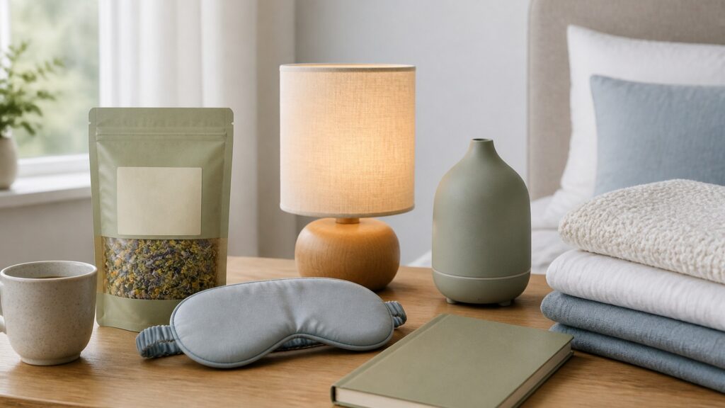 Unbranded natural wellness products arranged for a careful buying comparison