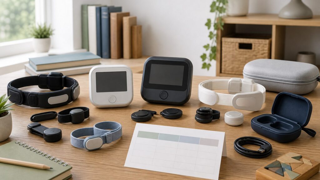 Unbranded neurofeedback & brain stimulation products arranged for a careful buying comparison