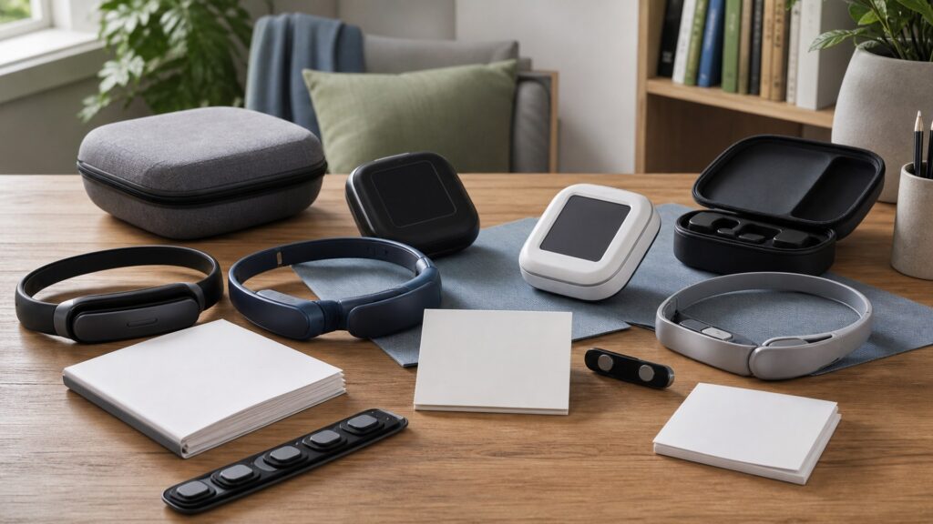 Unbranded neurofeedback & brain stimulation products arranged for a careful buying comparison