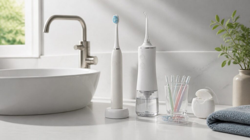 Unbranded editorial arrangement illustrating gum health