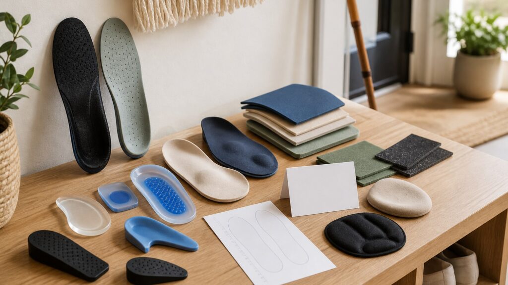 Unbranded orthopedic foot support products arranged for a careful buying comparison