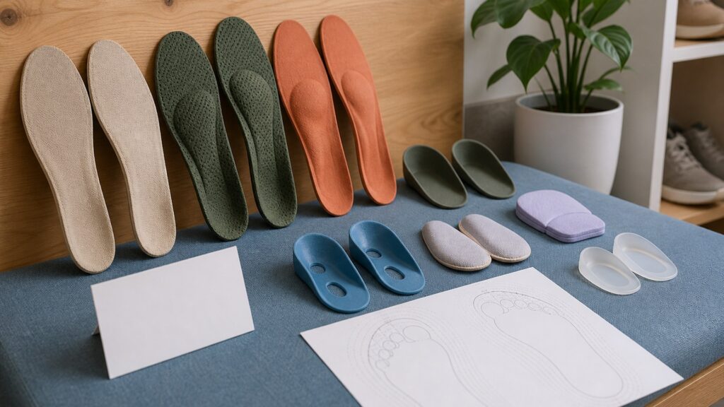 Unbranded orthopedic foot support products arranged for a careful buying comparison