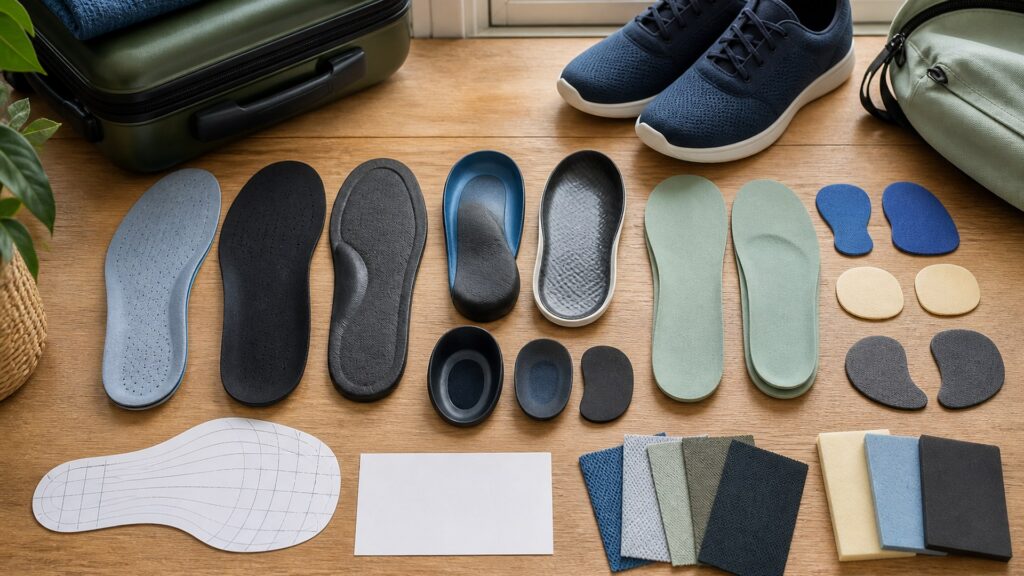Unbranded orthopedic foot support products arranged for a careful buying comparison
