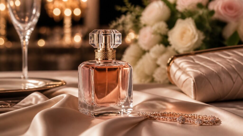 Unbranded editorial arrangement illustrating How to Choose Perfume for Special Occasions