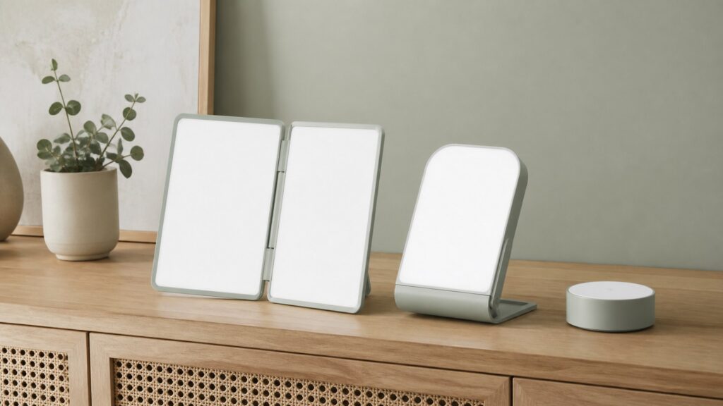 Unbranded portable light therapy devices products arranged for a careful buying comparison
