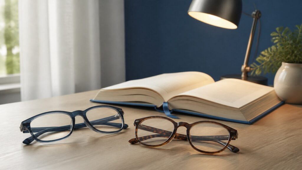 Unbranded reading glasses products arranged for a careful buying comparison