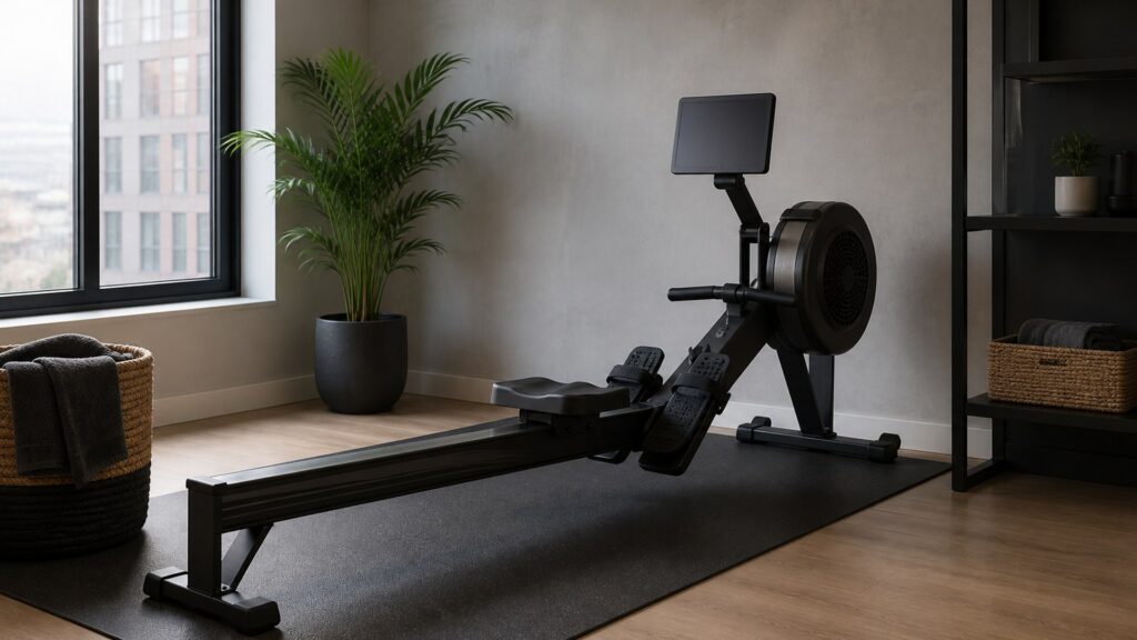 rowing machines for apartment gyms arranged in a practical buyer guide scene