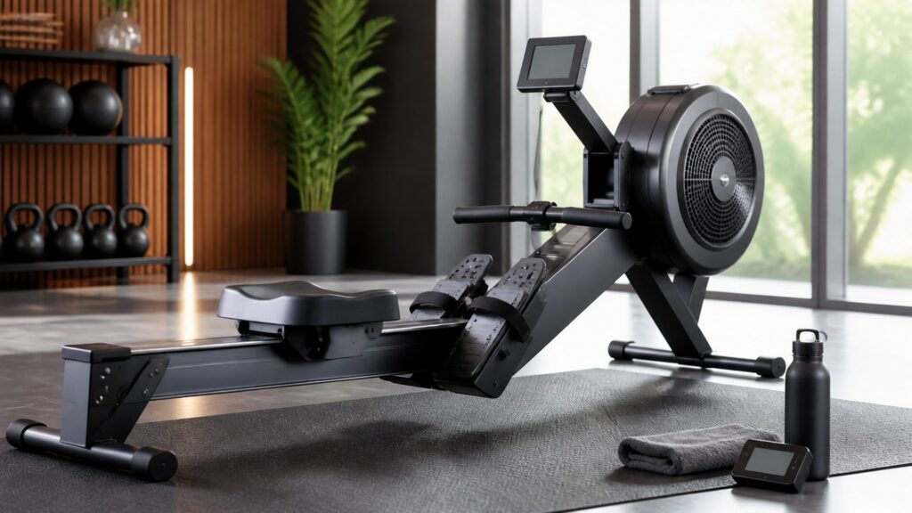 rowing machines for interval sessions arranged in a practical buyer guide scene