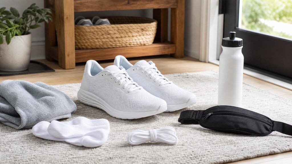 running shoes for race training arranged in a practical buyer guide scene