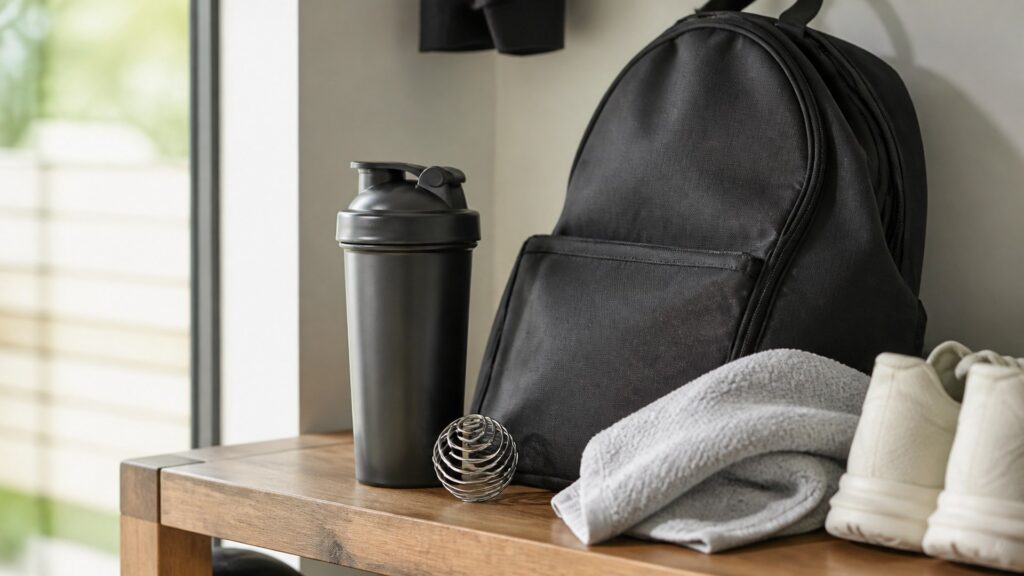 shaker bottles for daily carry arranged in a practical buyer guide scene