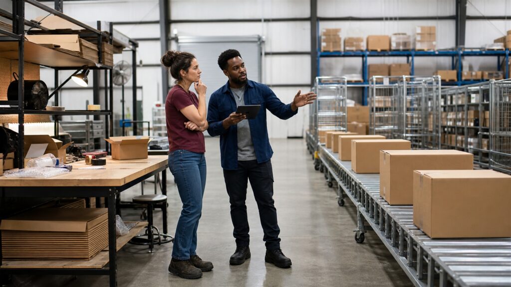 warehouse and ecommerce managers evaluating unbranded packing station and carrier workflow for a growing brands buying decision