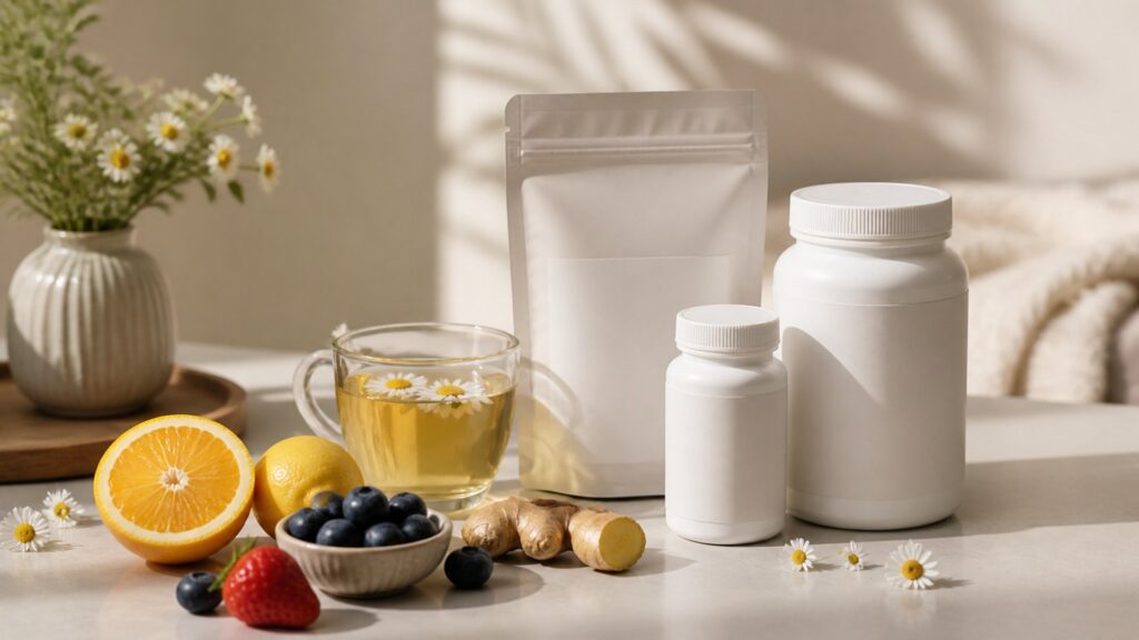 Unbranded sleep supplements products arranged for a careful buying comparison