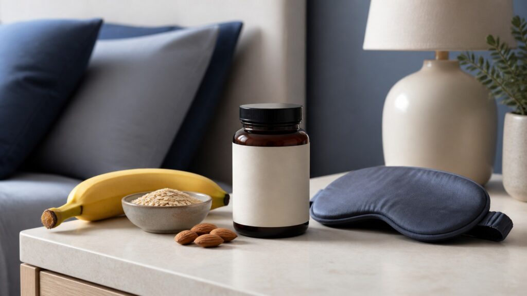 Unbranded sleep supplements products arranged for a careful buying comparison