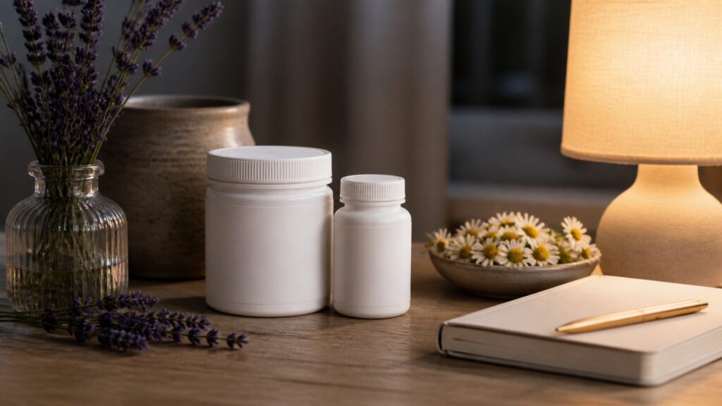 Unbranded sleep supplements products arranged for a careful buying comparison