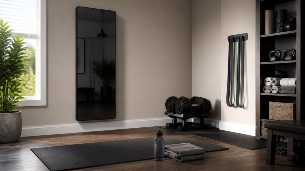 smart workout mirrors for home gyms arranged in a practical buyer guide scene