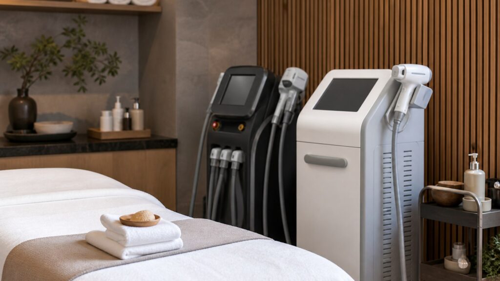 Unbranded editorial arrangement illustrating How to Choose Spa Equipment for High-Volume Use