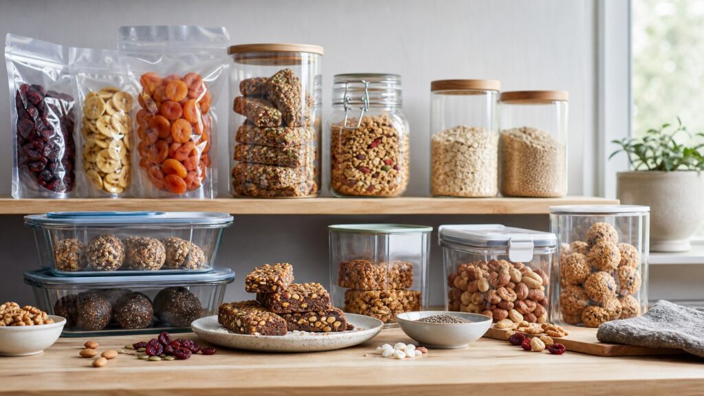 Unbranded sports nutrition foods products arranged for a careful buying comparison