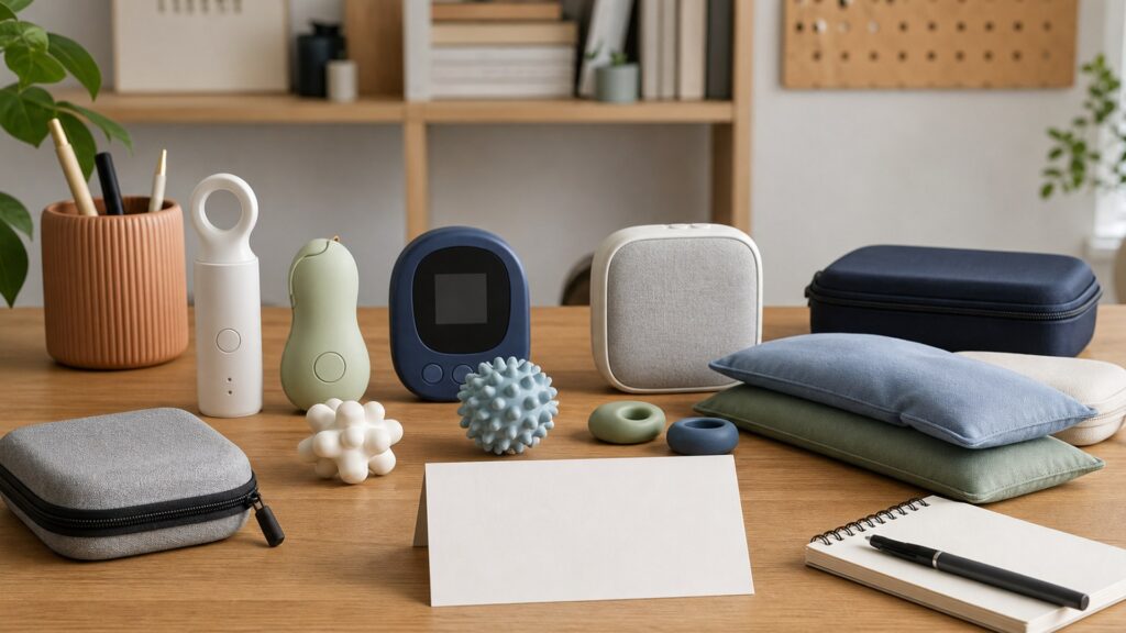 Unbranded stress relief devices products arranged for a careful buying comparison