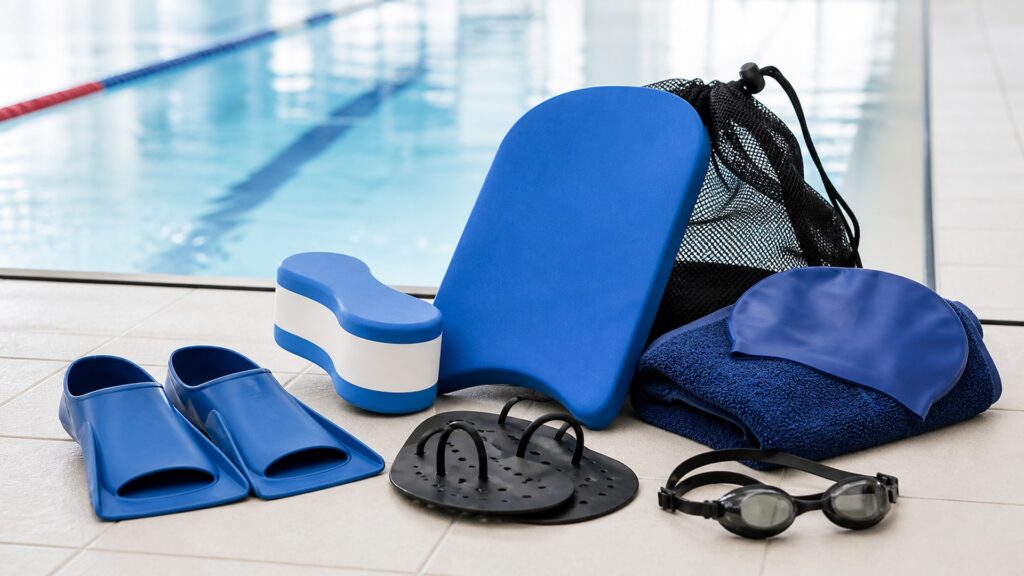 swim training gear for frequent practice arranged in a practical buyer guide scene