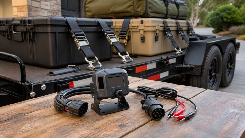 trailer brake controllers shopping setup for cargo security and storage with practical vehicle-focused details