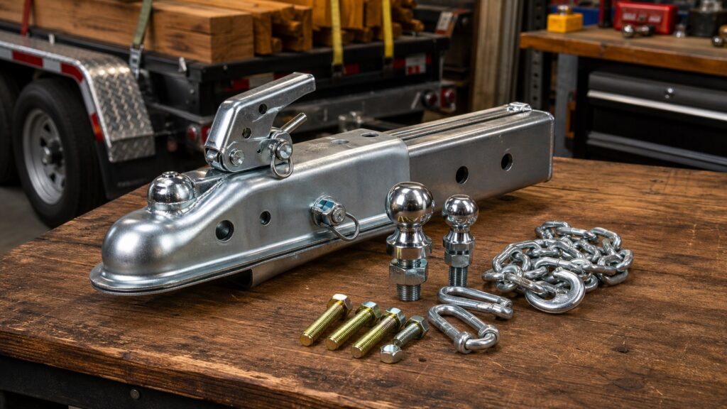 trailer couplers shopping setup for trailer accessories load planning with practical vehicle-focused details