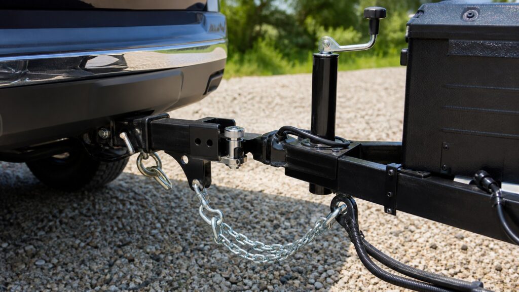 trailer hitch locks shopping setup for cargo security and storage with practical vehicle-focused details