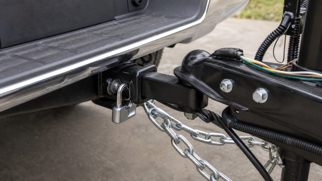 trailer hitch locks shopping setup for trailer wiring and braking with practical vehicle-focused details