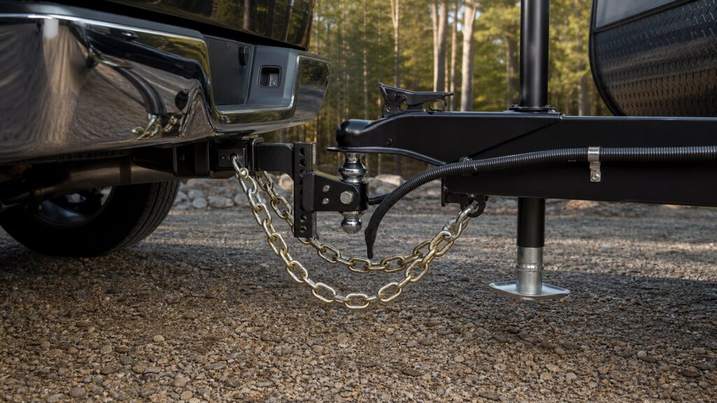 trailer safety chains shopping setup for hitch class and payload limits with practical vehicle-focused details