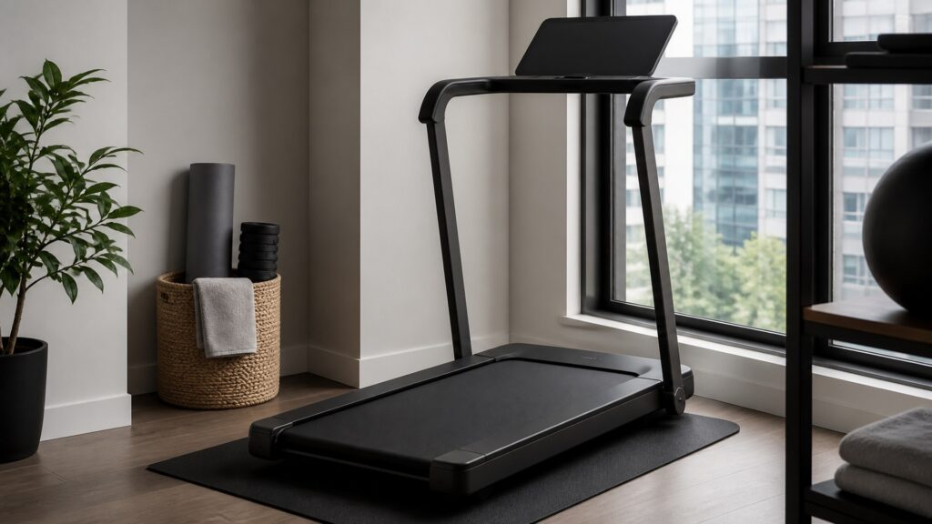 treadmills for apartment gyms arranged in a practical buyer guide scene