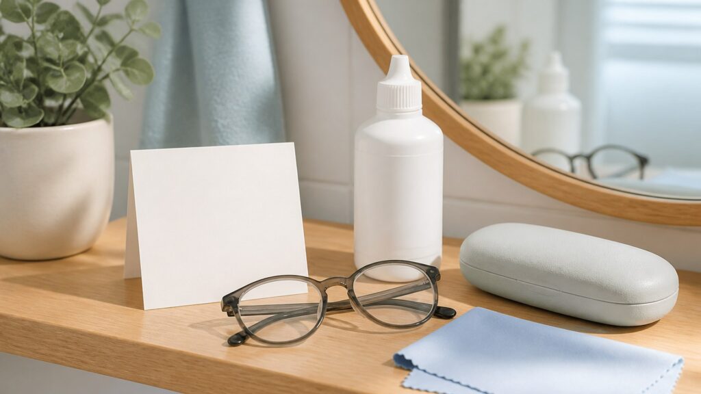 Unbranded vision care products arranged for a careful buying comparison