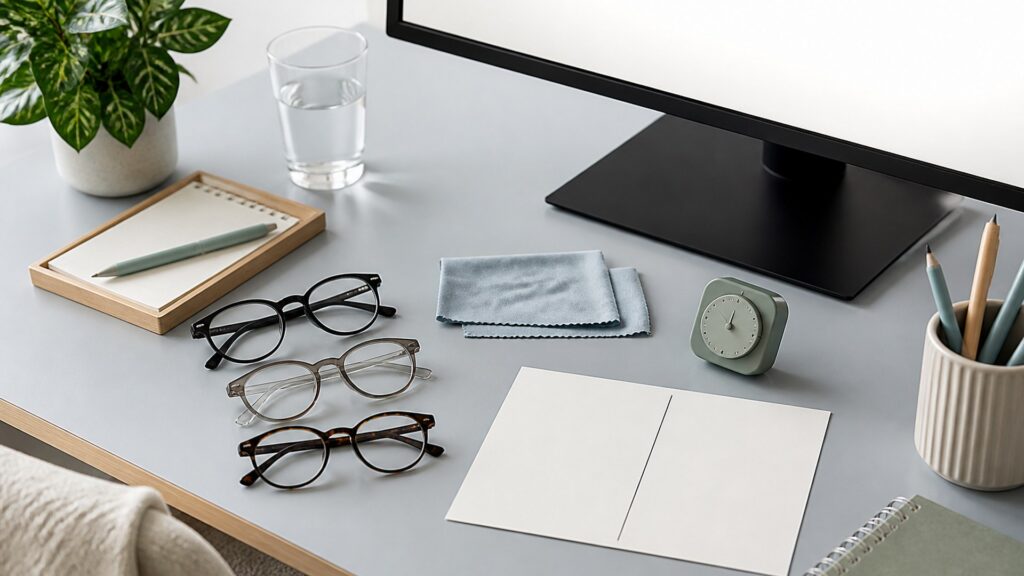 Unbranded vision care products arranged for a careful buying comparison