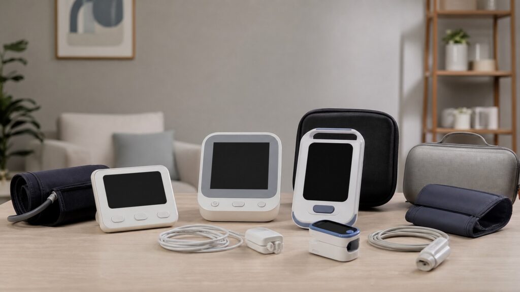 Unbranded vital sign monitors products arranged for a careful buying comparison
