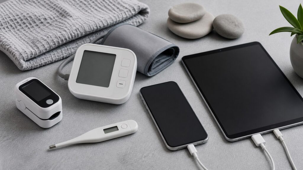 Unbranded vital sign monitors products arranged for a careful buying comparison