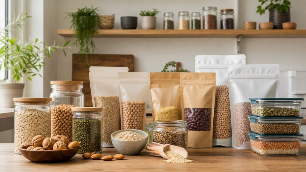 Unbranded weight management nutrition products arranged for a careful buying comparison