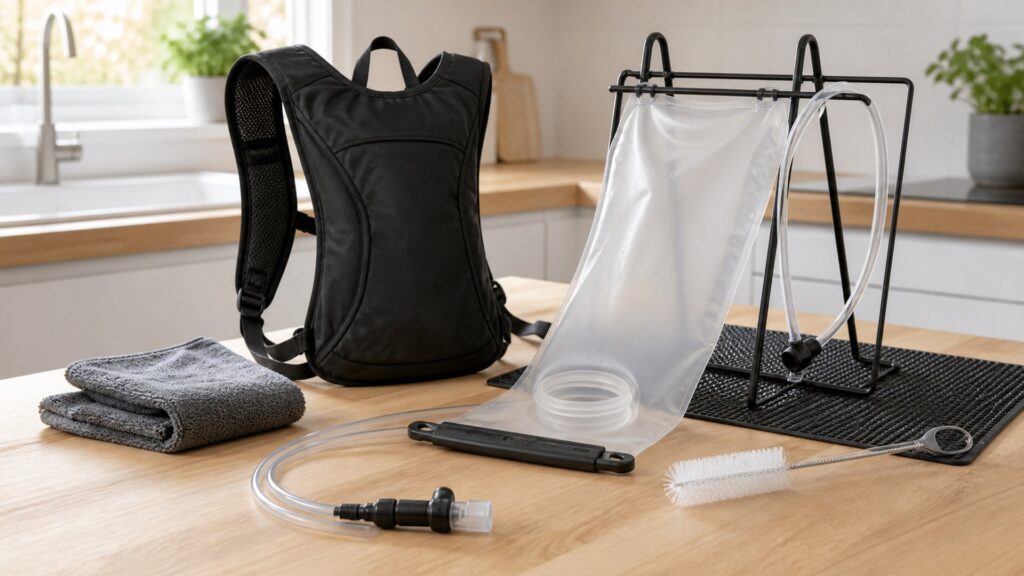 hydration packs for easy cleaning arranged in a practical buyer guide scene