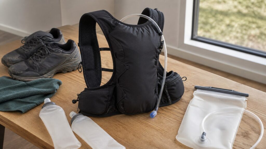 hydration packs for overall use arranged in a practical buyer guide scene