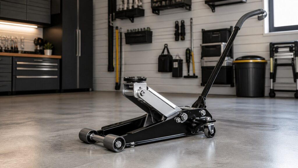 hydraulic floor jacks shopping setup for space-saving garage setups with practical vehicle-focused details