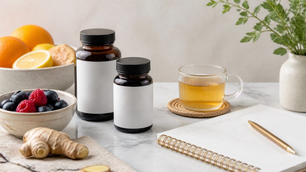 Unbranded immune support supplements products arranged for a careful buying comparison