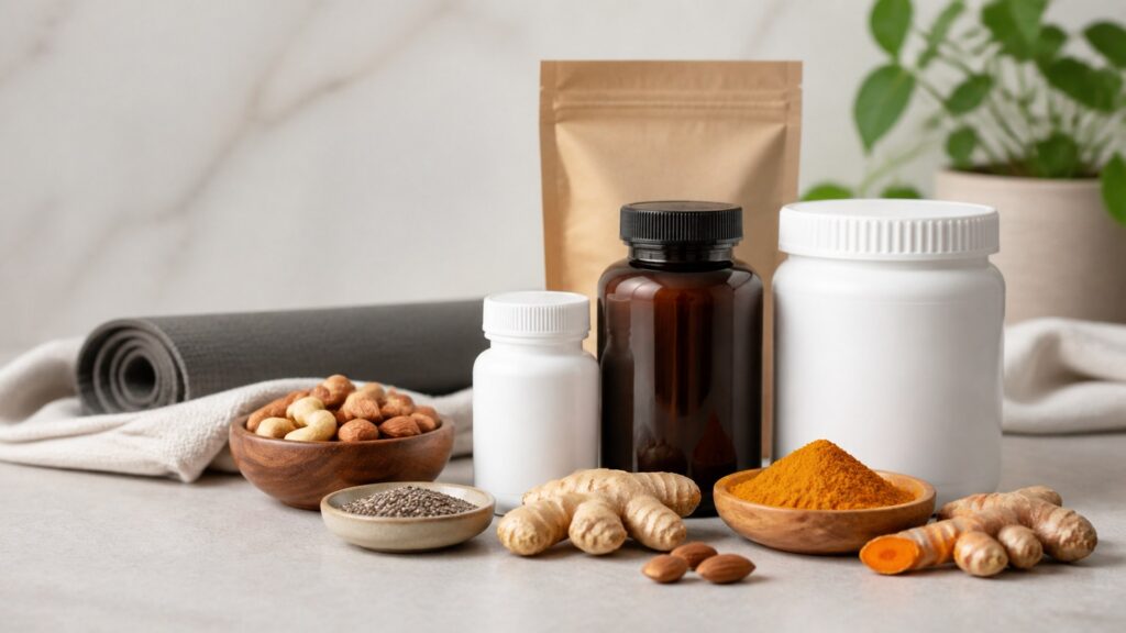 Unbranded immune support supplements products arranged for a careful buying comparison
