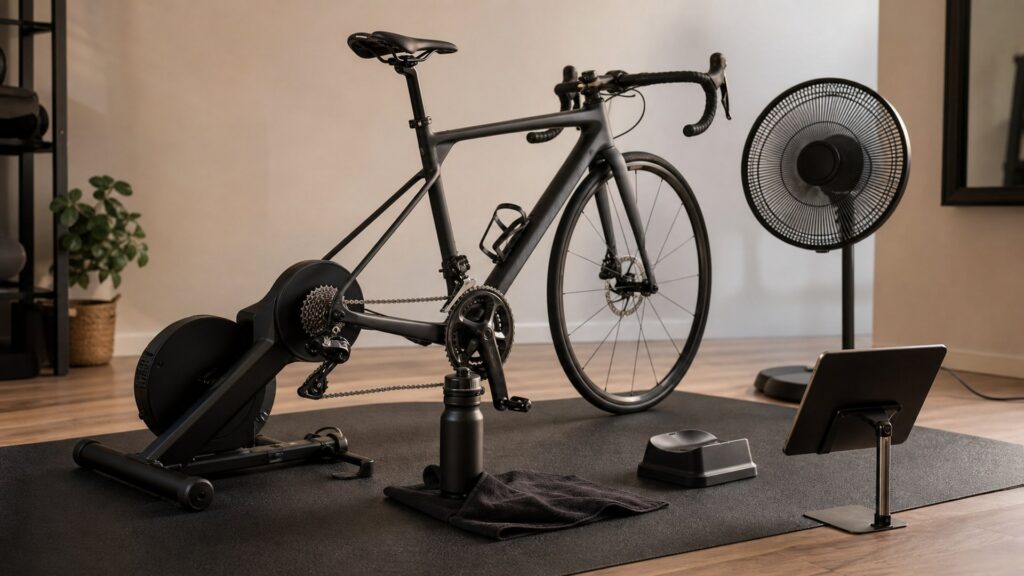 indoor bike trainers for overall use arranged in a practical buyer guide scene